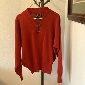 Ossi Skiwear Vintage Red Sweater Wool blend Size M